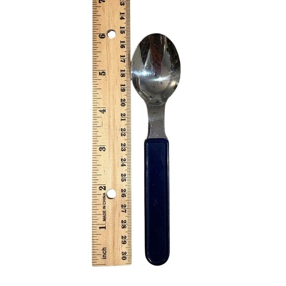 Mikasa Blue Plastic Handle Stainless Center Spoon Japan Replacement Stainless - Picture 7 of 7